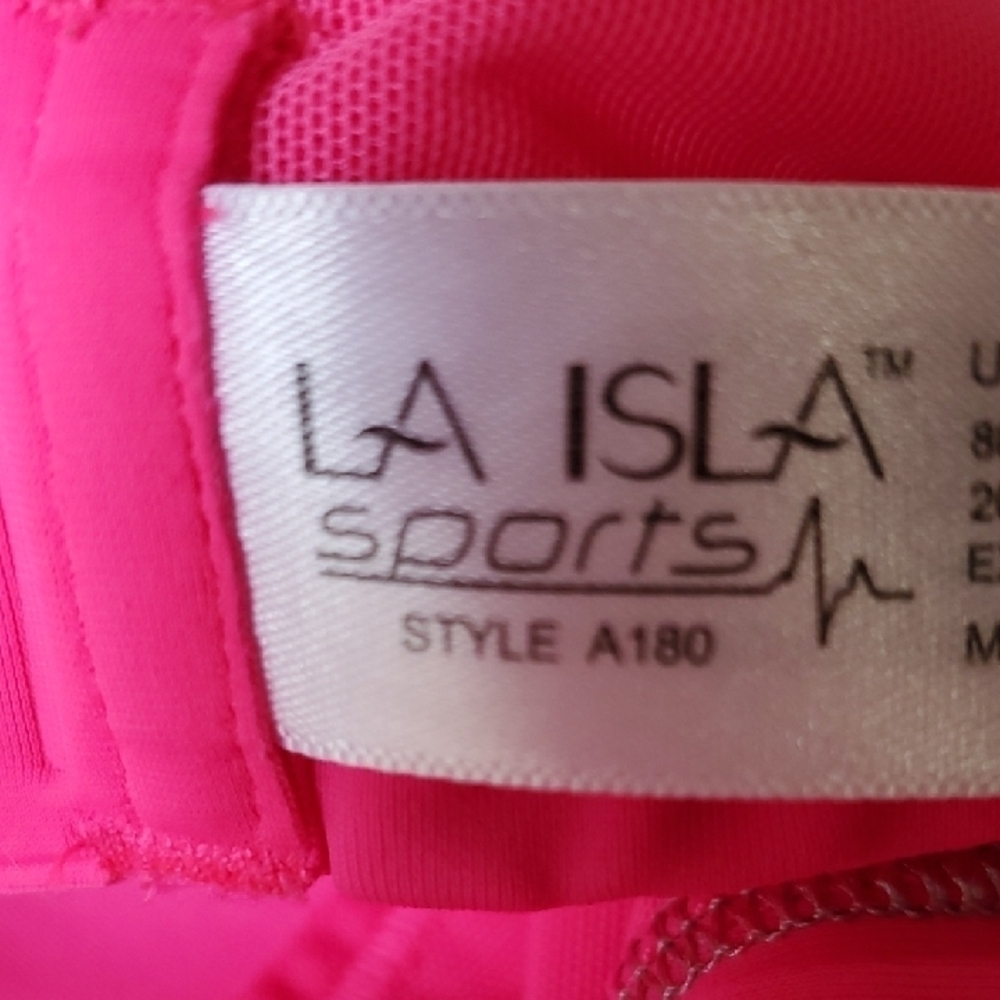 LA ISLA Sports Style A180 Pink Sports Bra 34C - Picture 2 of 7